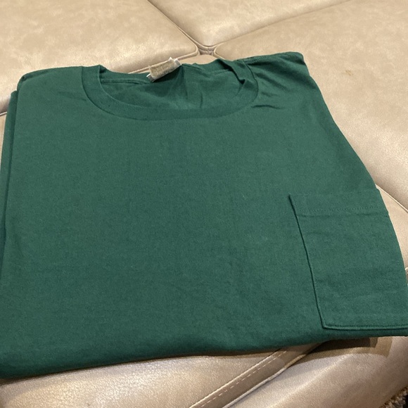 Men's  3X pocketed green T-shirt. Basic Editions Vintage - Picture 5 of 5